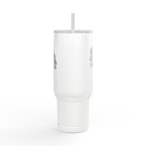 40oz Engraved Tumbler with Lid & Straw — 'Hustle Bus' Outdoor Adventure Design